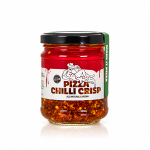 TROUBLE & SPICE Pizza Chilli Crisp traškus čili aliejus, 180 g